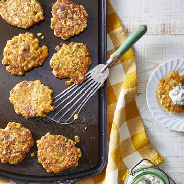 fresh corn and bacon fritters