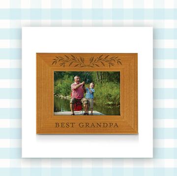 wooden frame that says best grandpa and garden stool