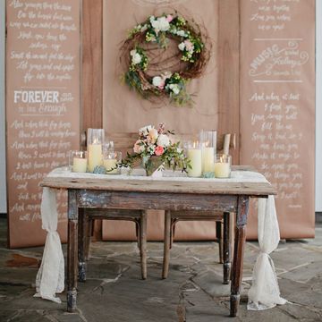 rustic wedding backdrop